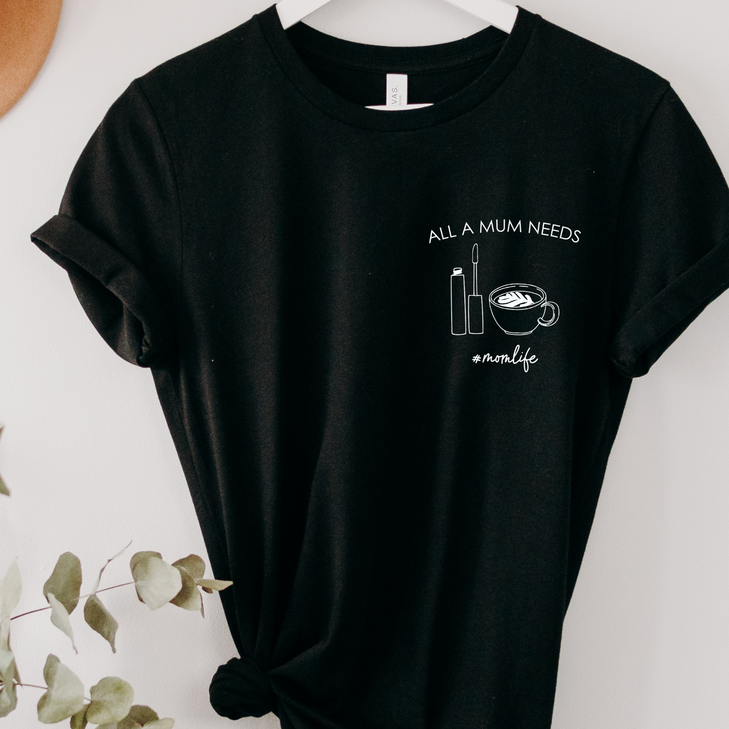 Concealer und Kaffee T-Shirt