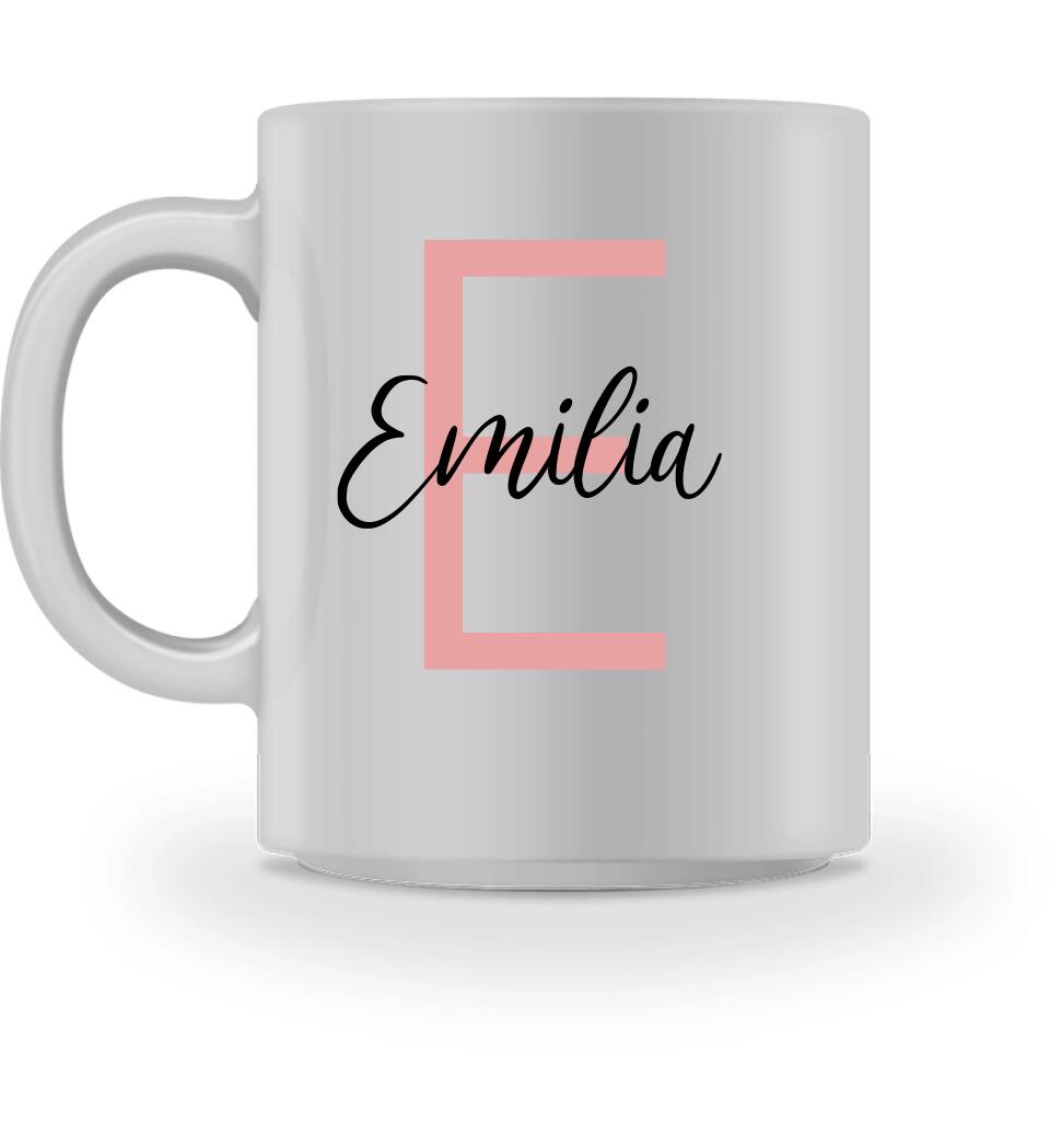 Tasse mit Initial und Name