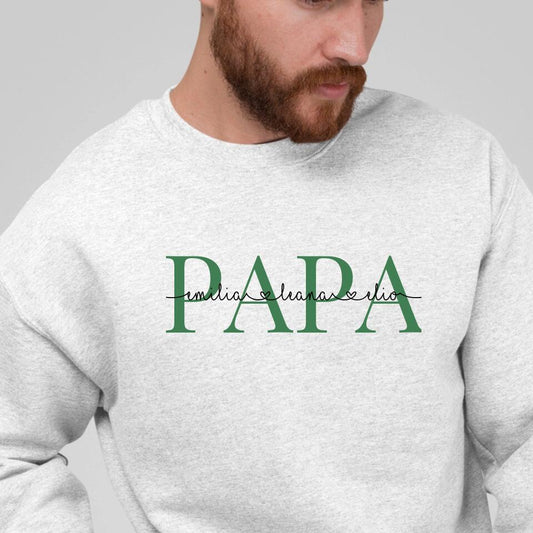 Personalisiertes Sweatshirt für Väter weiß