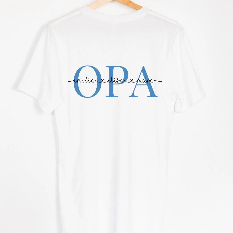 Personalisiertes T-Shirt für Opas weiß