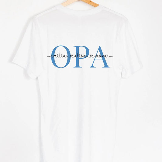 Personalisiertes T-Shirt für Opas weiß