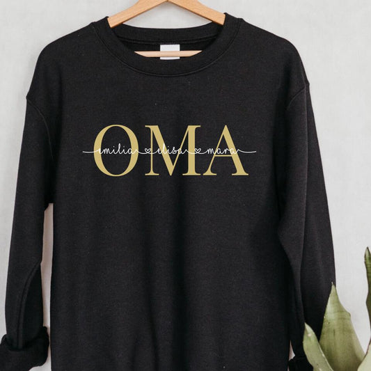 Personalisiertes Sweatshirt für Omas schwarz