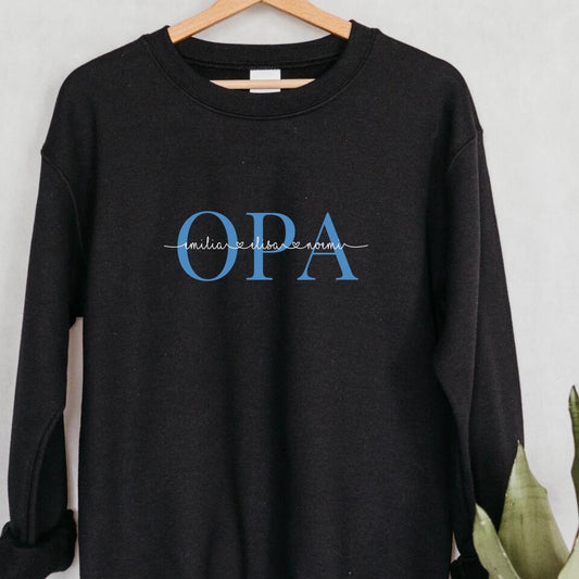 Personalisiertes Sweatshirt für Opas schwarz