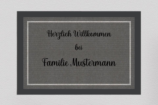 Fußmatte mit Familienname