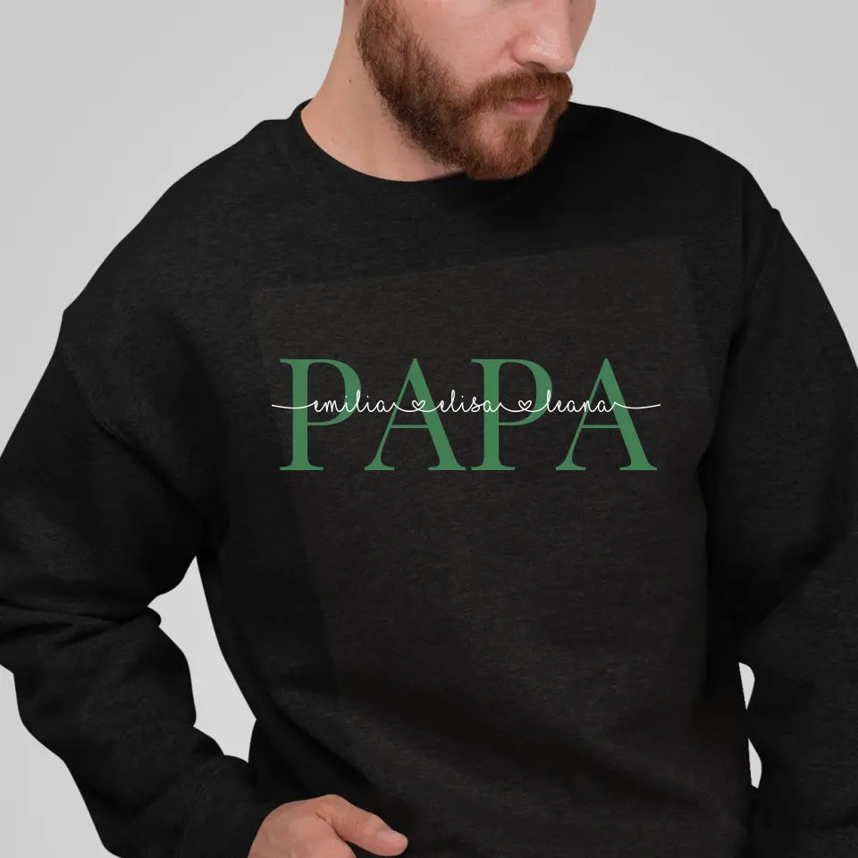 Personalisiertes Sweatshirt für Väter schwarz