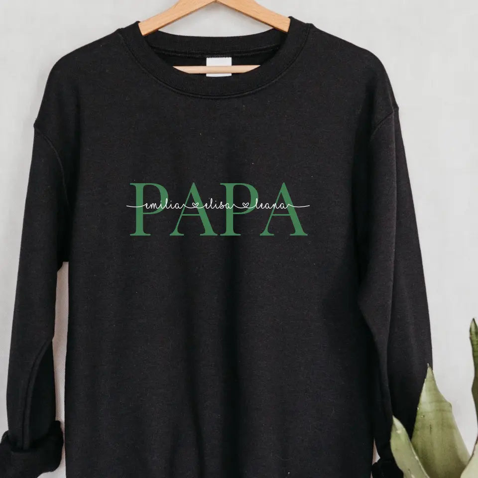 Personalisiertes Sweatshirt für Väter schwarz