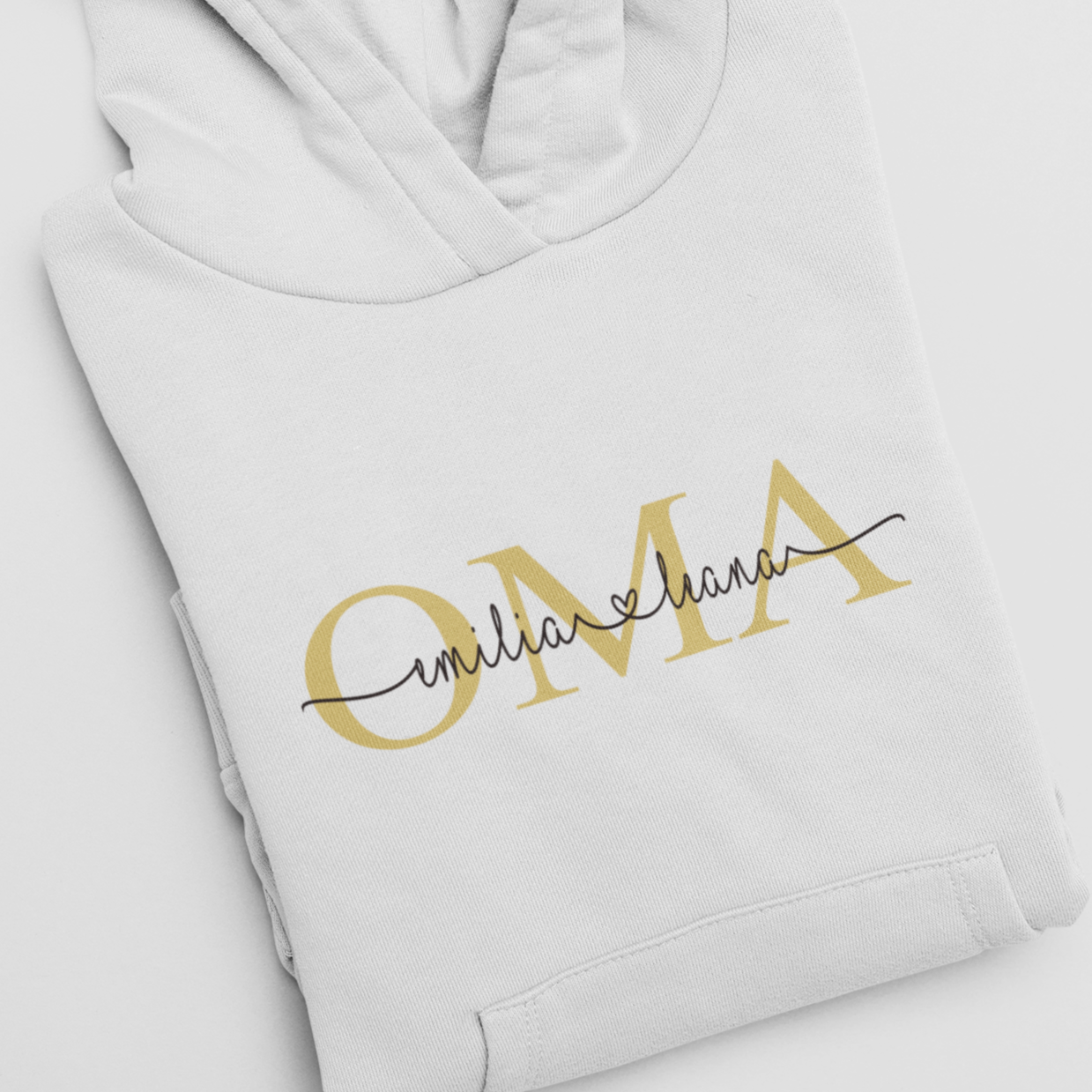 Personalisierter Hoodie für Omas weiß