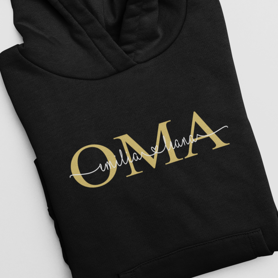 Personalisierter Hoodie für Omas schwarz