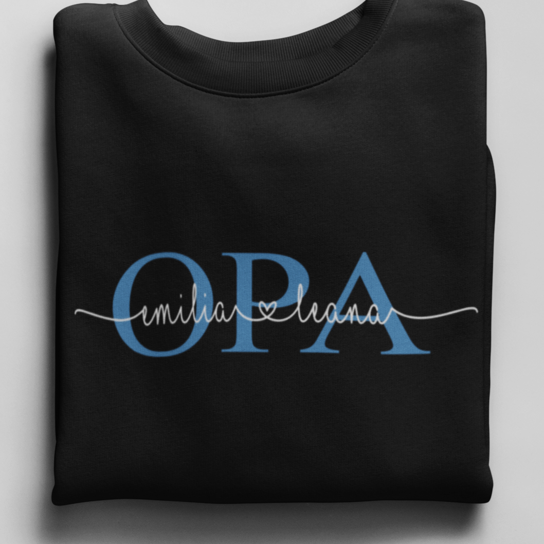 Personalisiertes Sweatshirt für Opas schwarz