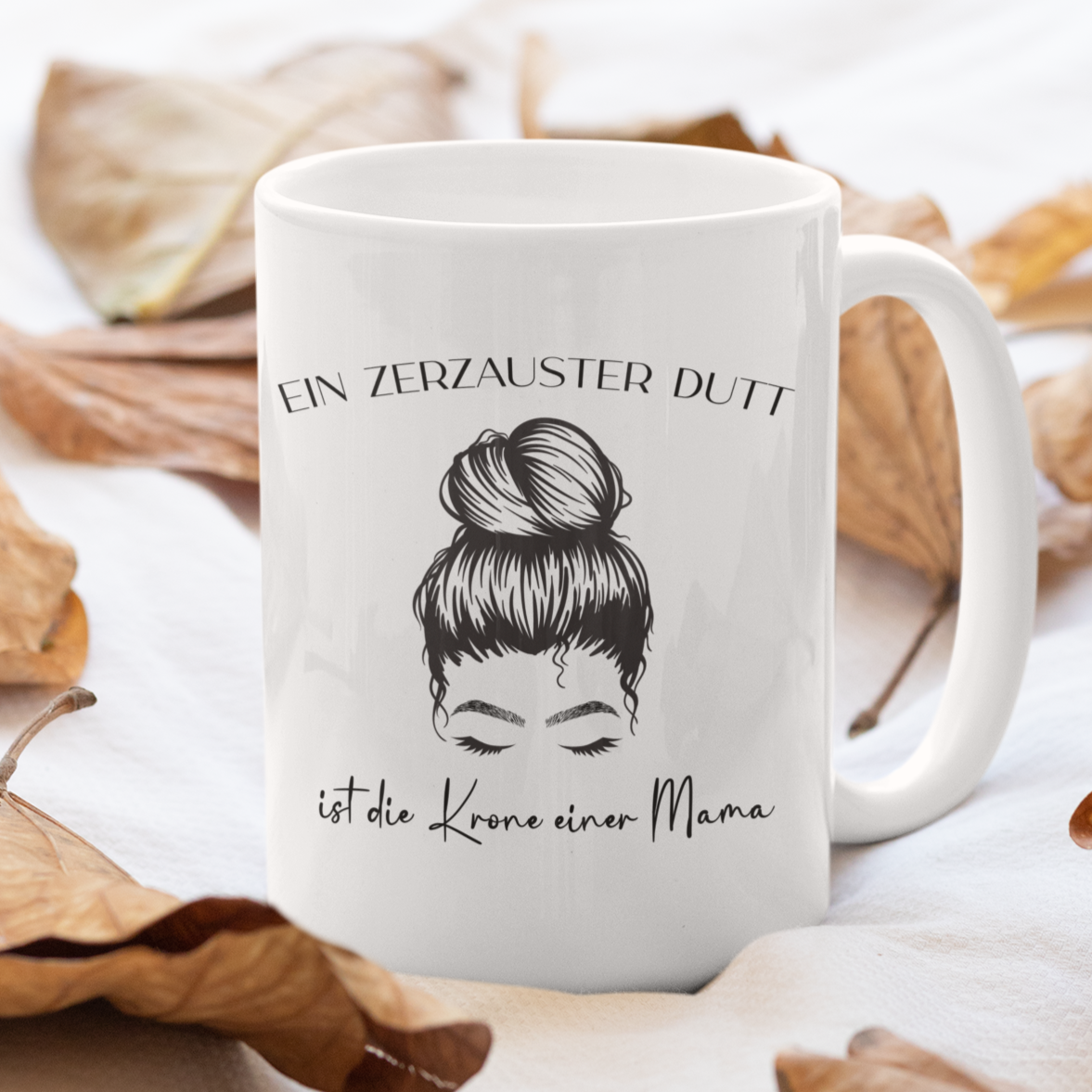 Zerzauster Dutt Tasse